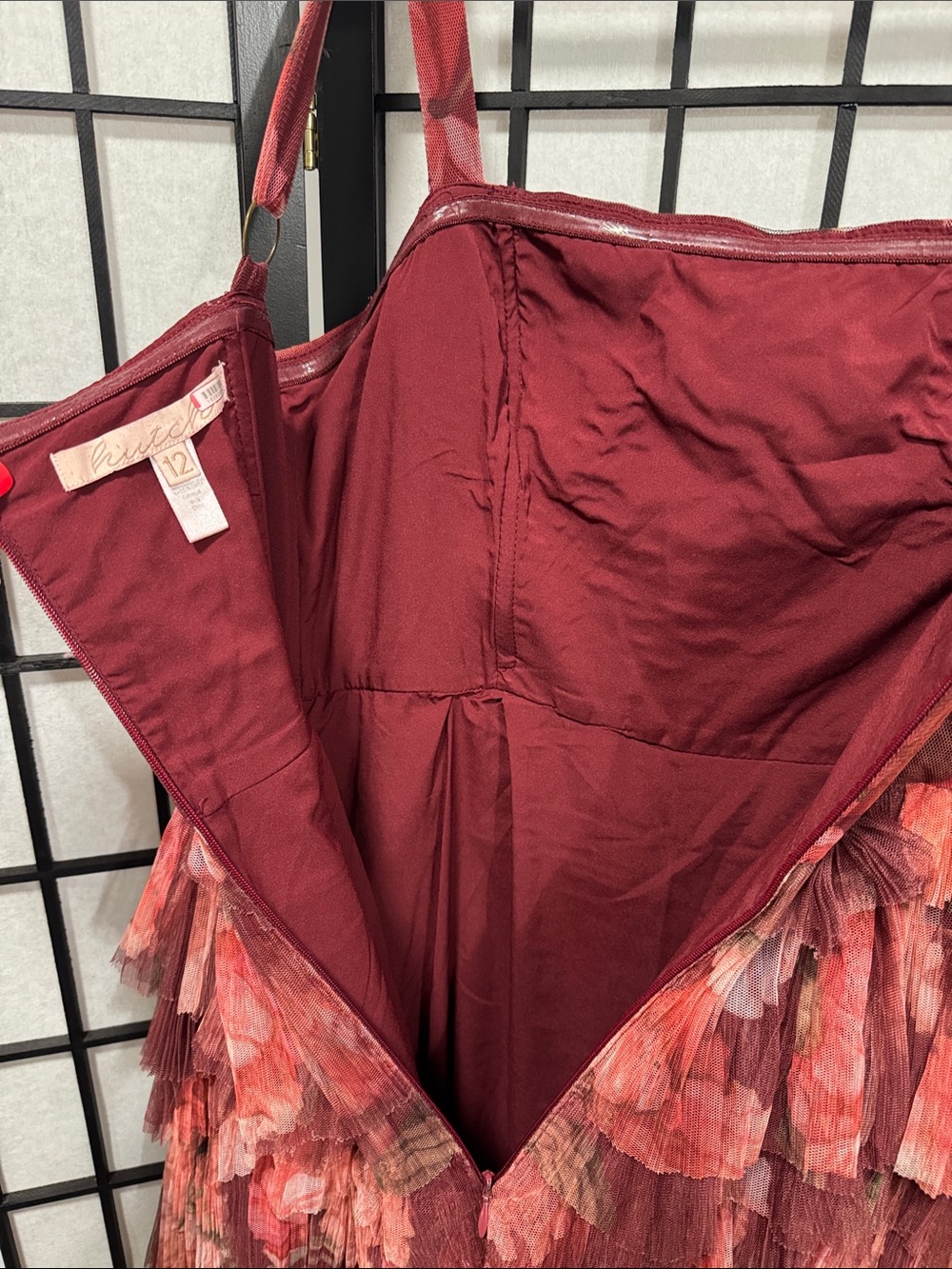 Hutch Tiered Floral Tulle Maxi Dress – Size 12 - Picture 8 of 12